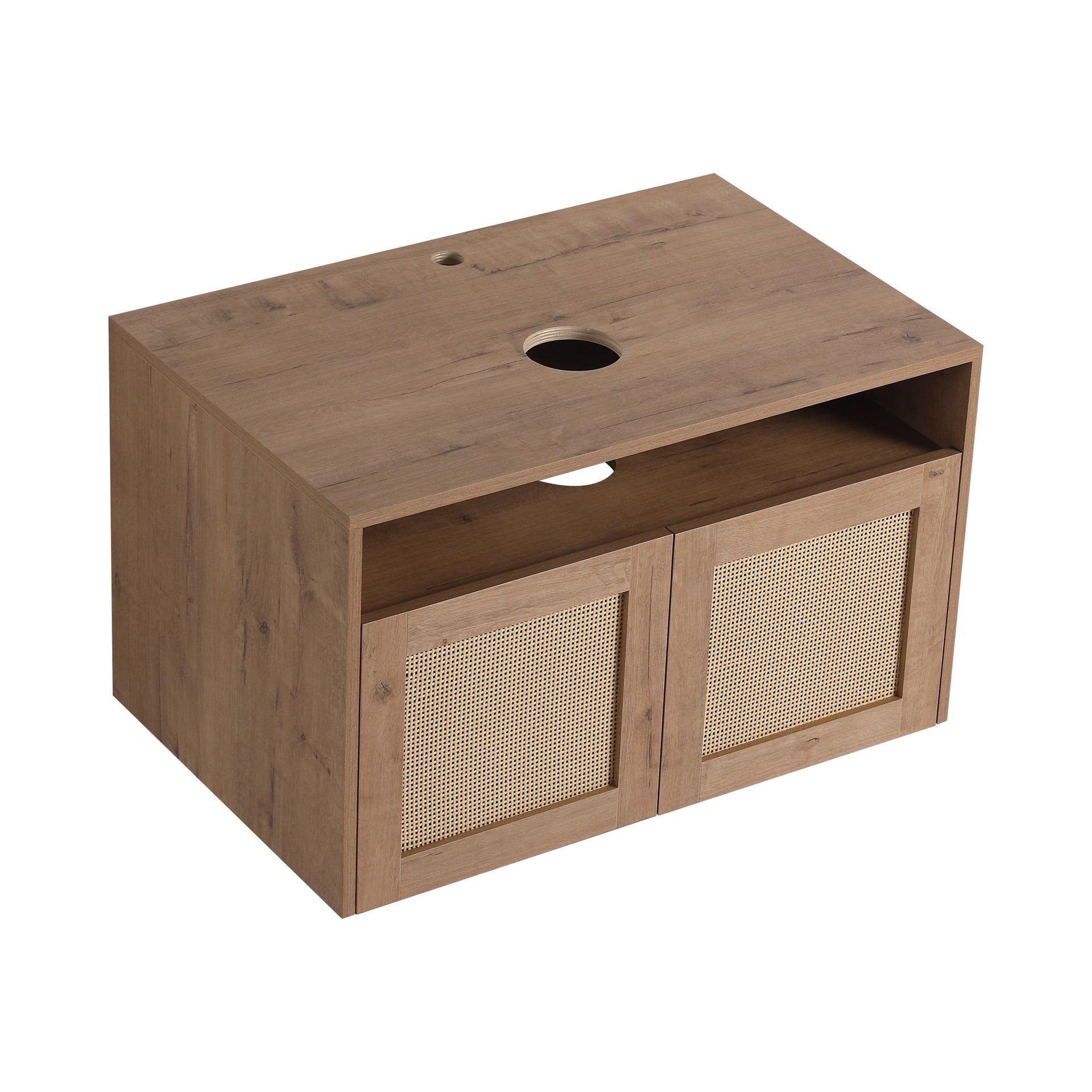 30" Bathroom  Cabinet, 2-Soft Close Door, Float Mounting Design (Vanity Only, Without Sink)