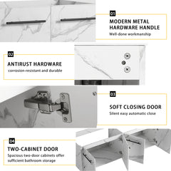 60 Inch Wall-mounted Bathroom Vanity (Only the Cabinet Body, No Top Sink)-BVB09160CW