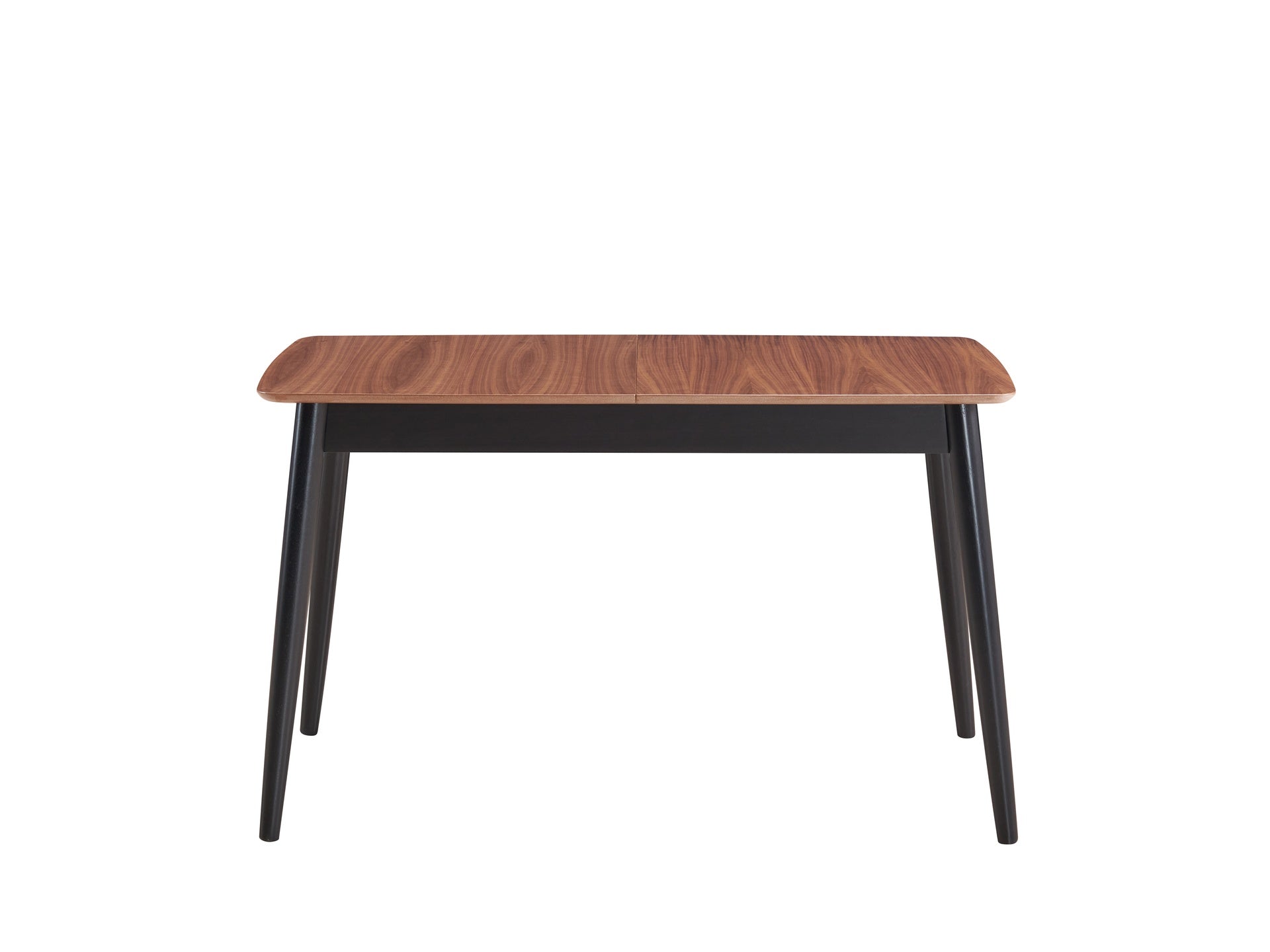 Natural and Black Dining Table with Bufferfly Extension Leaf