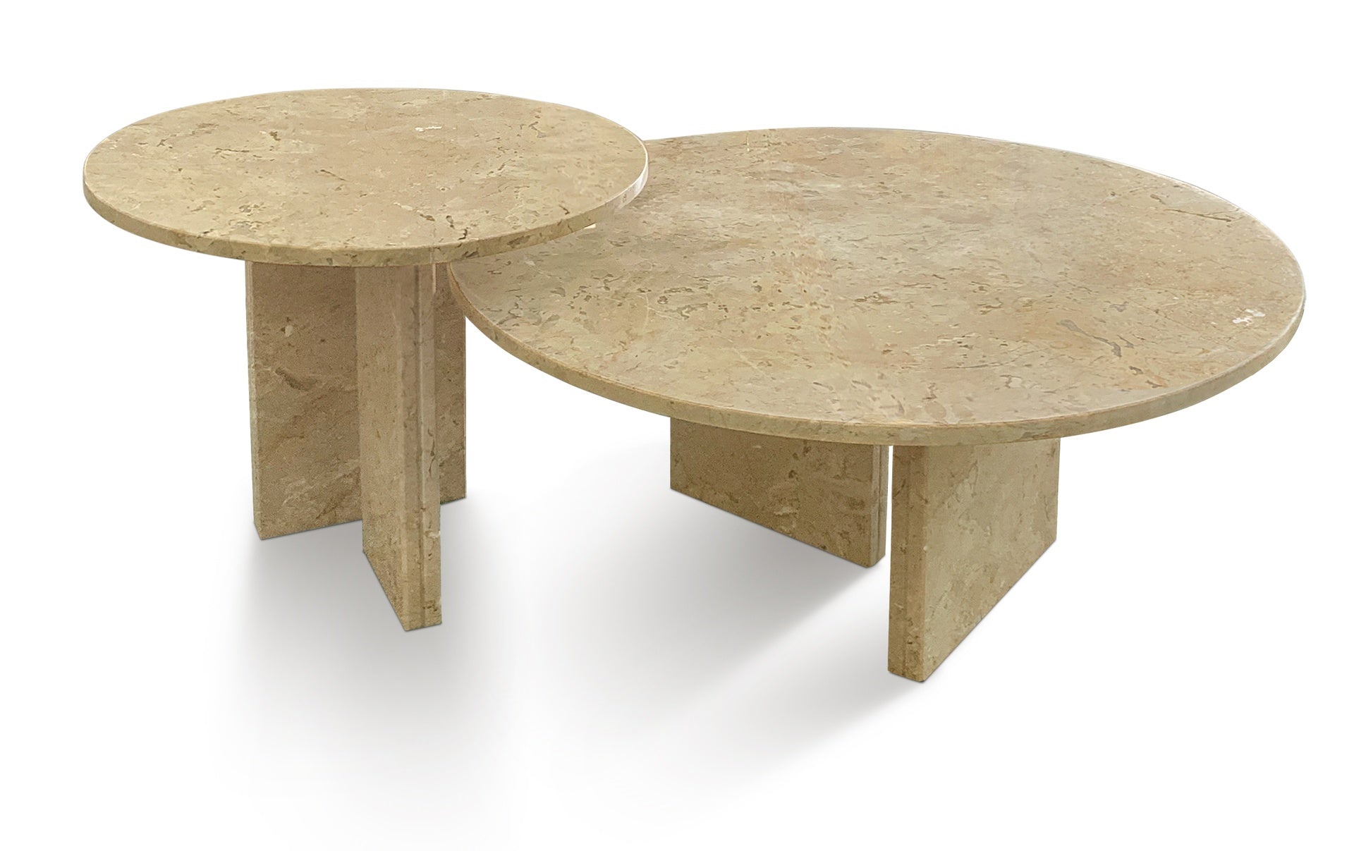Gold Yellow Beige natural marble coffee table set, small table, living room table, natural stone, genuine marble, real marble