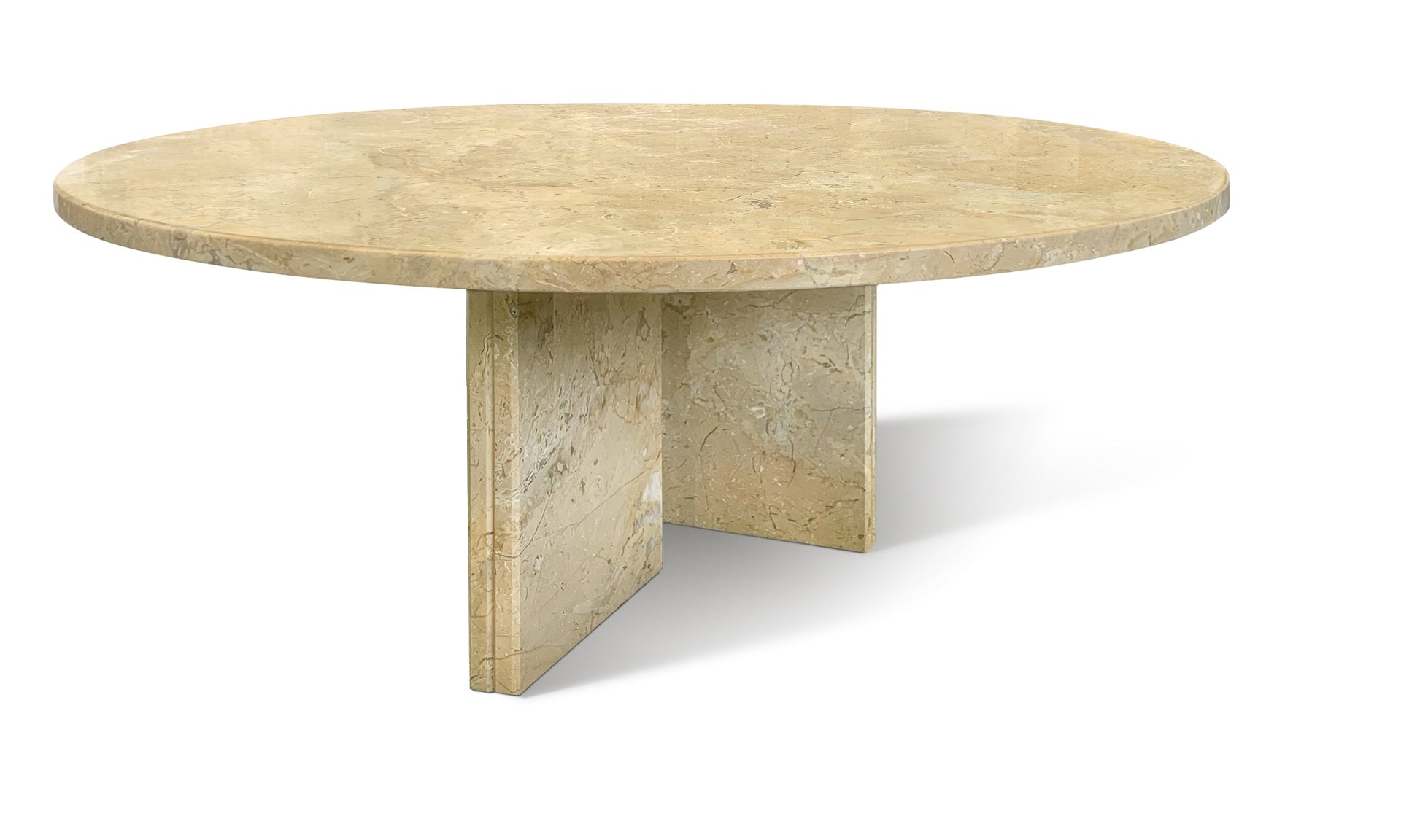 Gold Yellow Beige natural marble coffee table, small table,living room table, natural stone, Ø27.6 h12.6 Inch/Ø70 h32 cm, genuine marble, real marble