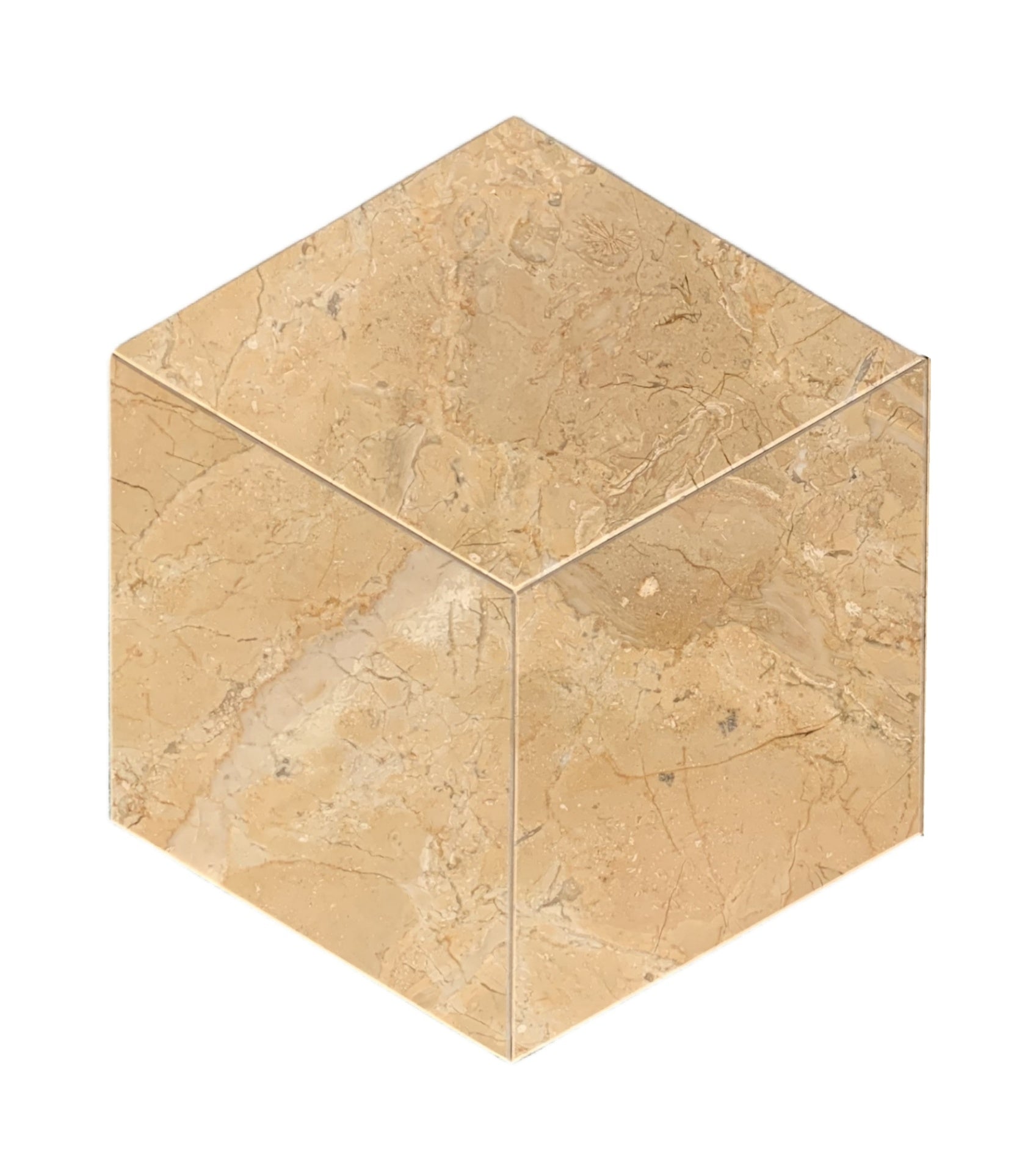 Hexagon Gold Yellow Beige marble, natural marble, for wall and floor, polished marble tile, natural stone, genuine marble, real marble, 1 box 12 pcs