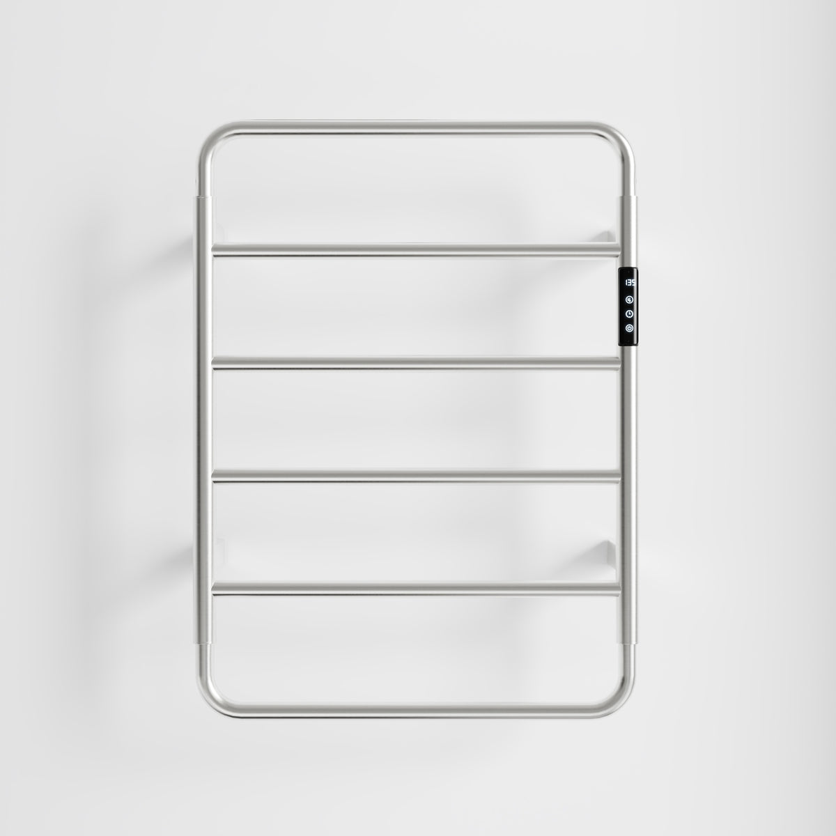 18.7" Heated Towel Rack for Bathroom,Wall Mounted with Intelligent Touch Screen Timer, 6-Bar Towel Warmer, 304 Stainless Steel Polished, Plug-in/Hard-Wired