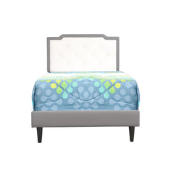 Stylish Casual Twin Bed In Light Grey