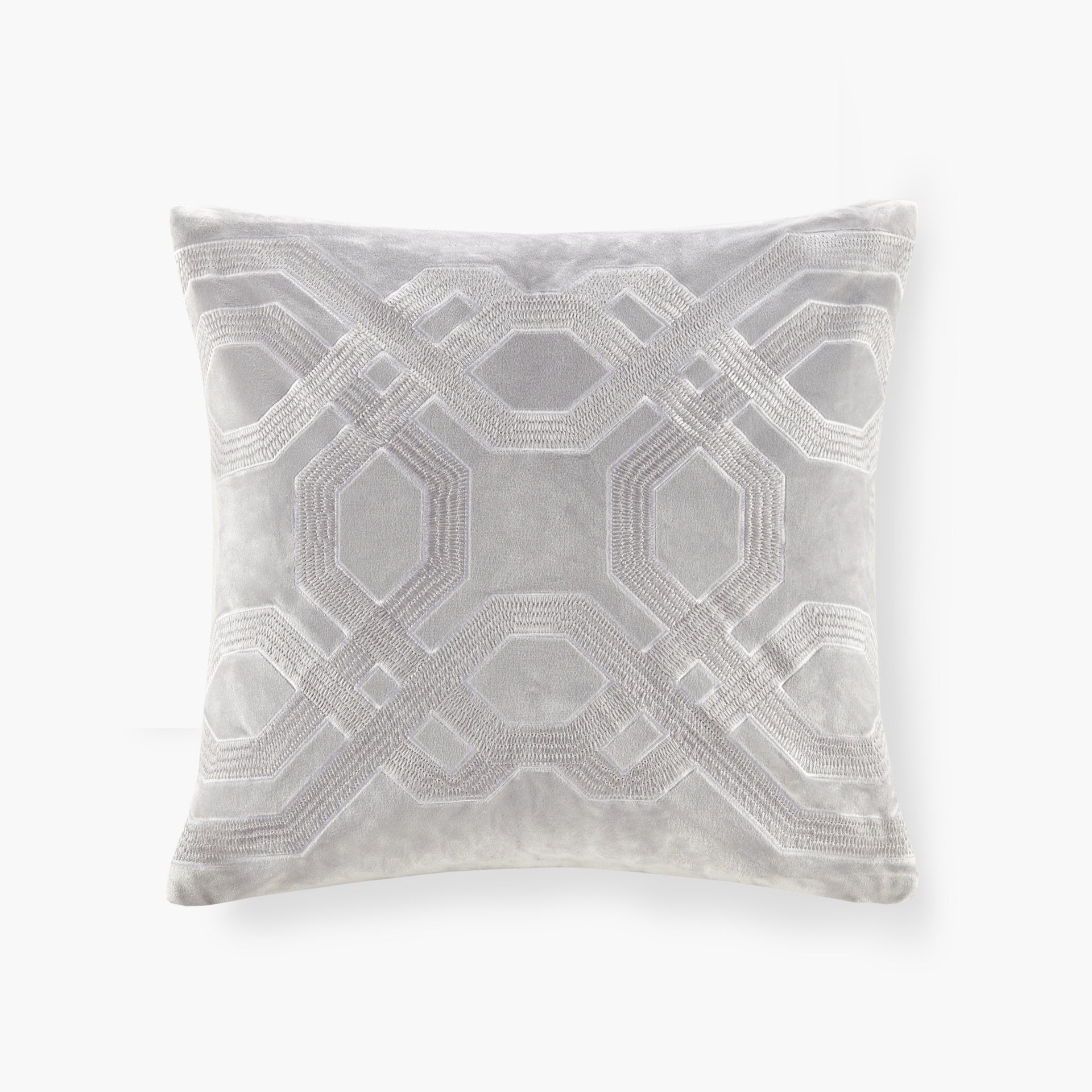 Square Decor Pillow Silver 18x18"