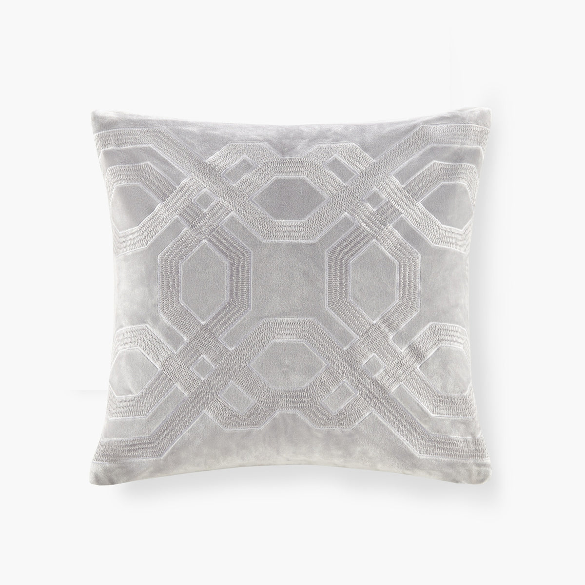 Square Decor Pillow Silver 18x18"
