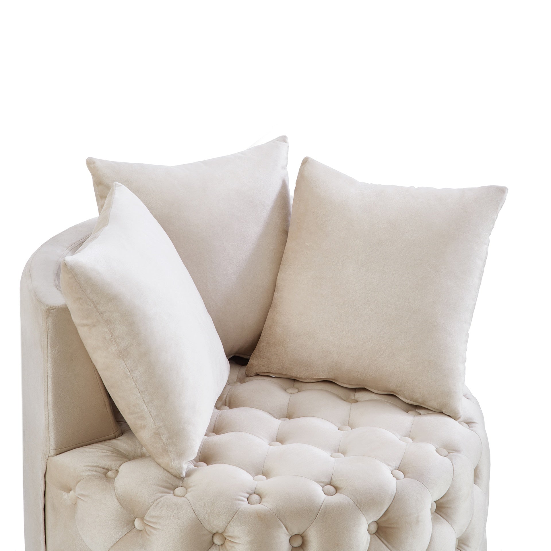Contemporary Upholstered Tufted Leisure Chair Accent Chair,Taupe
