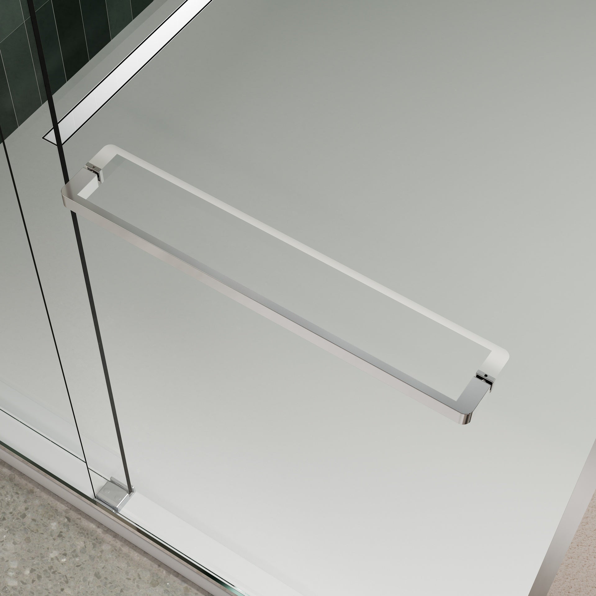 Bypass shower door, sliding door, with 5/16" tempered glass and Brushed Nickel  finish 6074