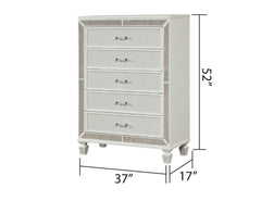 Crystal Chest Made with Wood and Finished in White