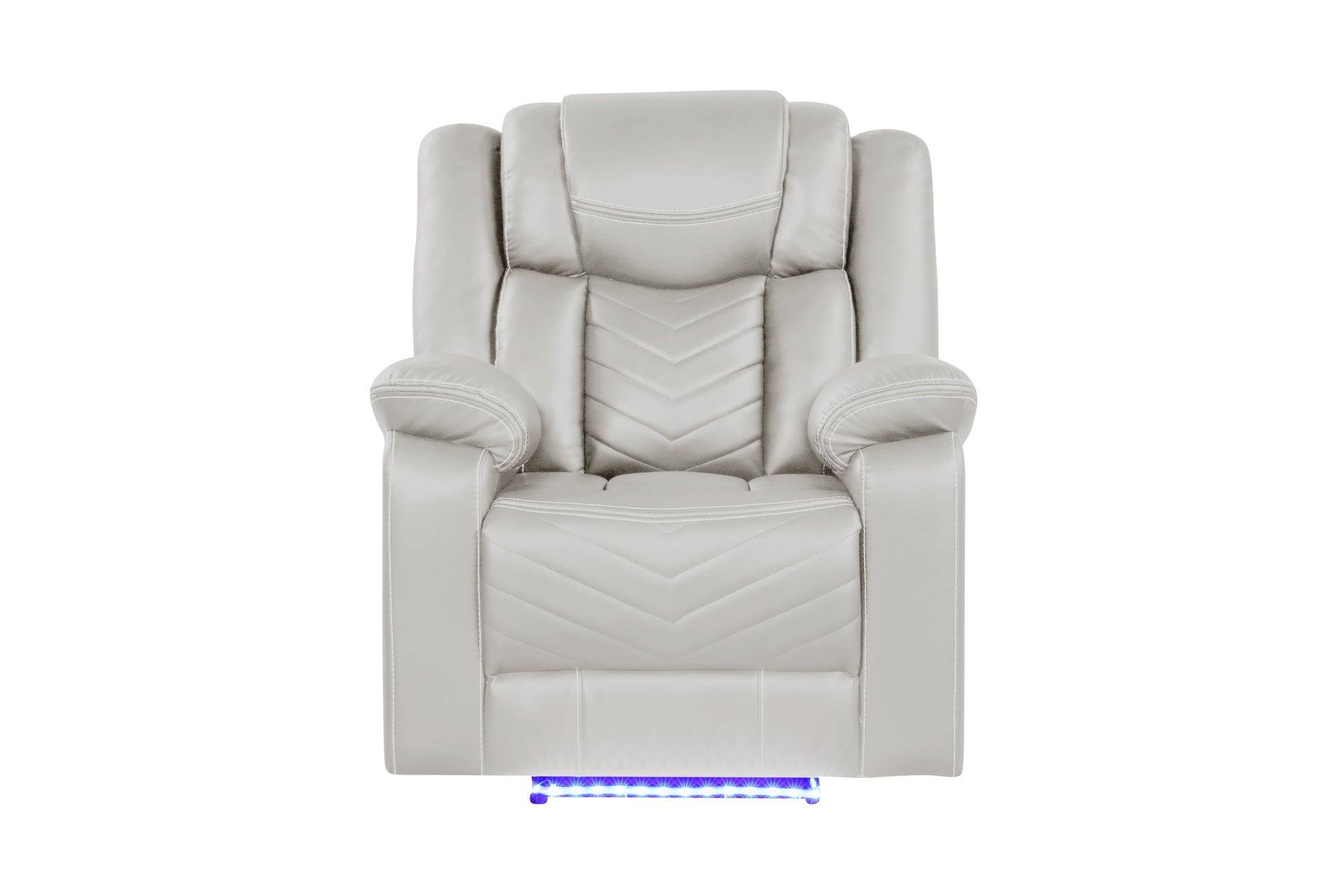 Challenger Modern Contemporary LED Power Recliner Chair made with wood and metal frame in Beige same as G150109158 ( NJ inventory)
