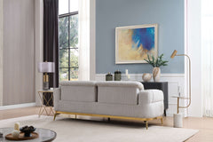 Zoe Modern style Sofa made with wood and Gold accents in Gray    same as G150109334  (NJ inventory)
