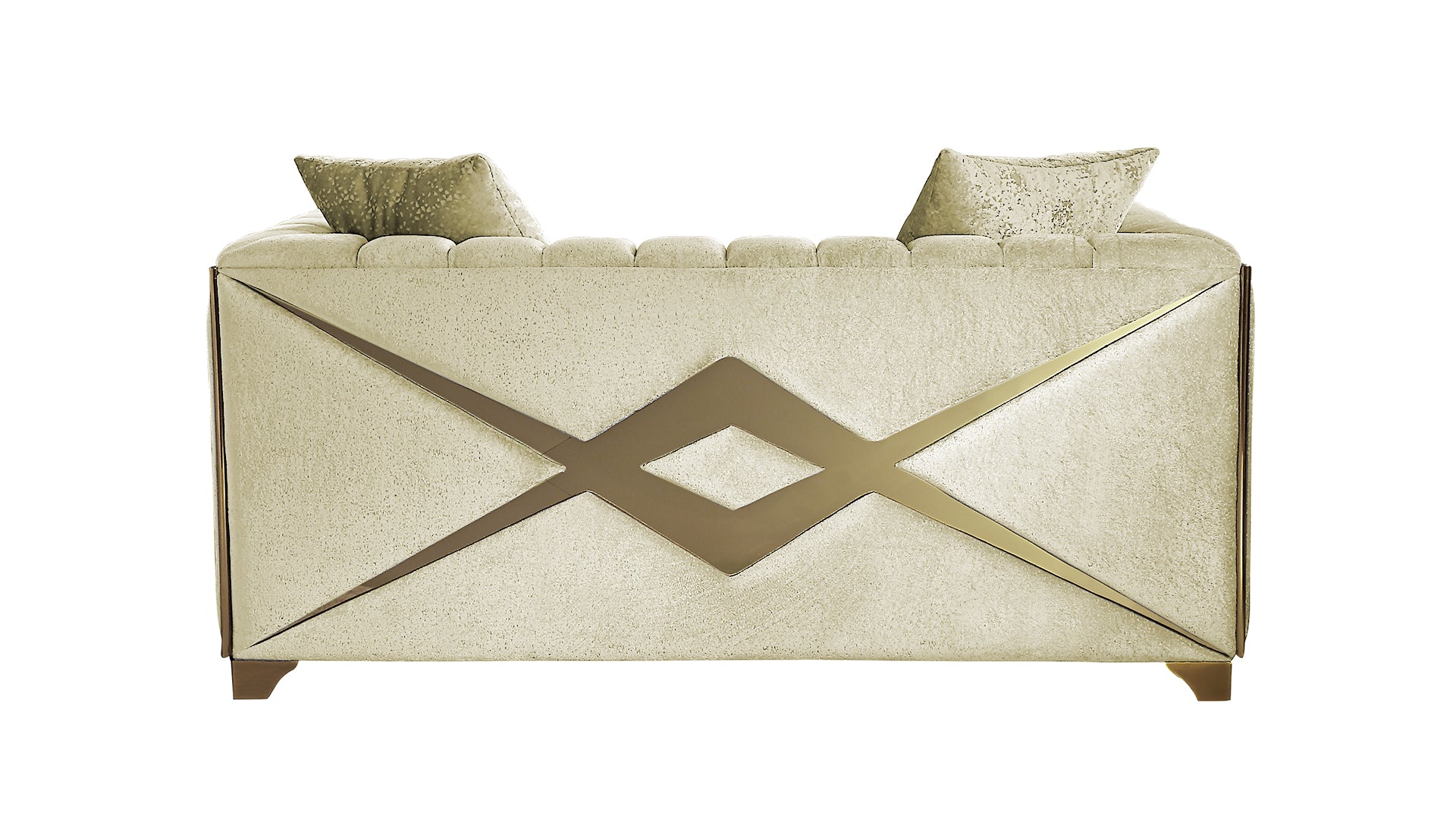 Velencia Modern Style Loveseat in Cream  same as B009139134 (CA inventory)