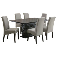Wendell Grey and Black 7-piece Dining Set
