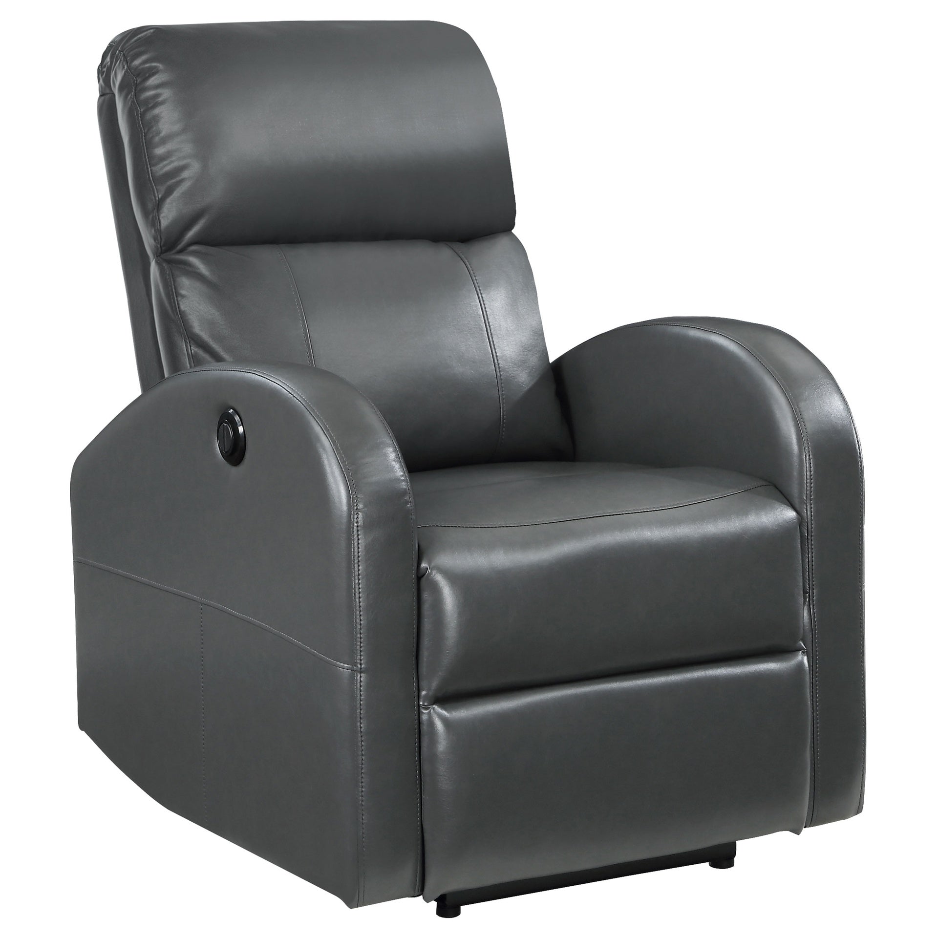 Meglia Grey Upholstered Power Recliner Chair