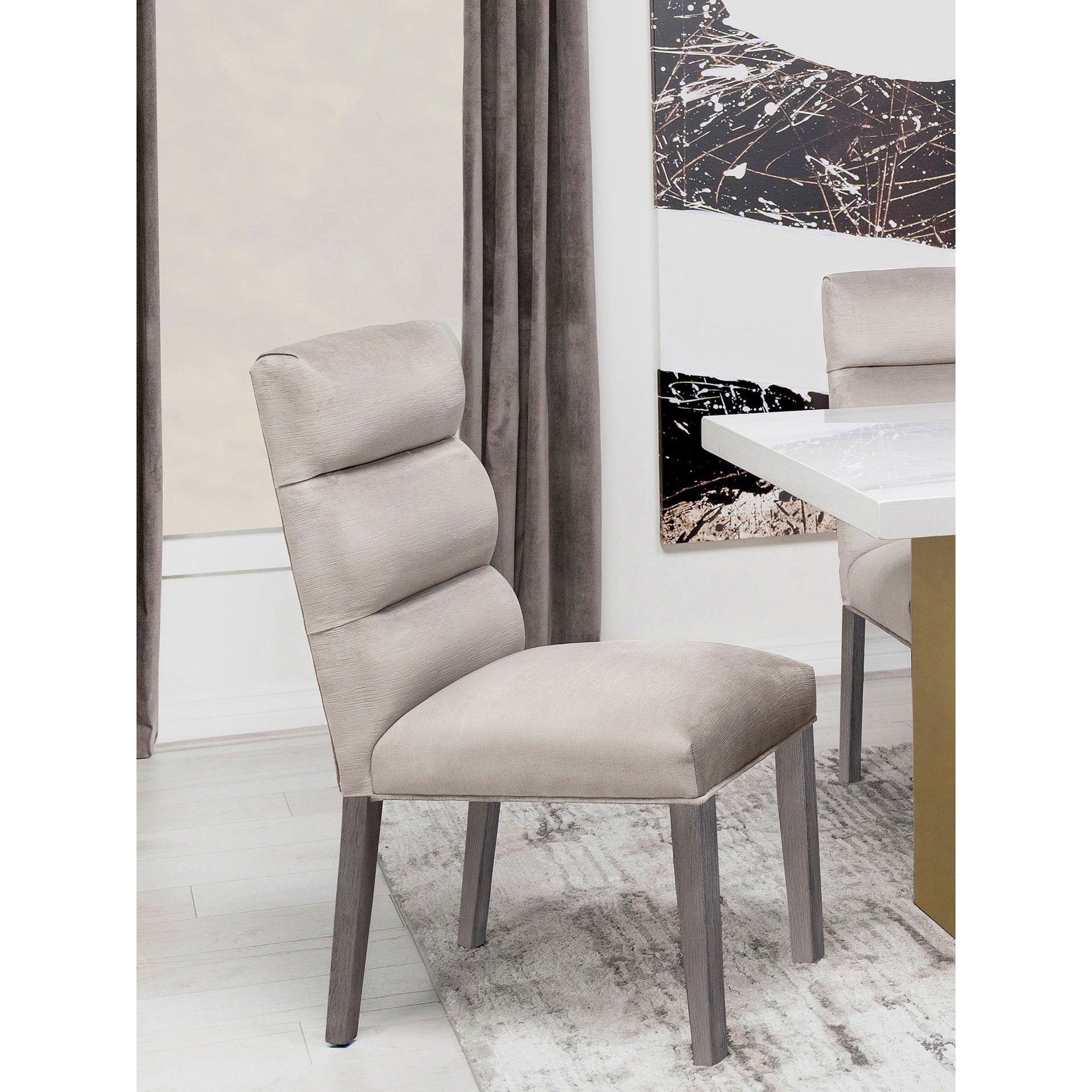 Highmore Stone Velvet Upholstered Dining Side Chair (Set of 2)