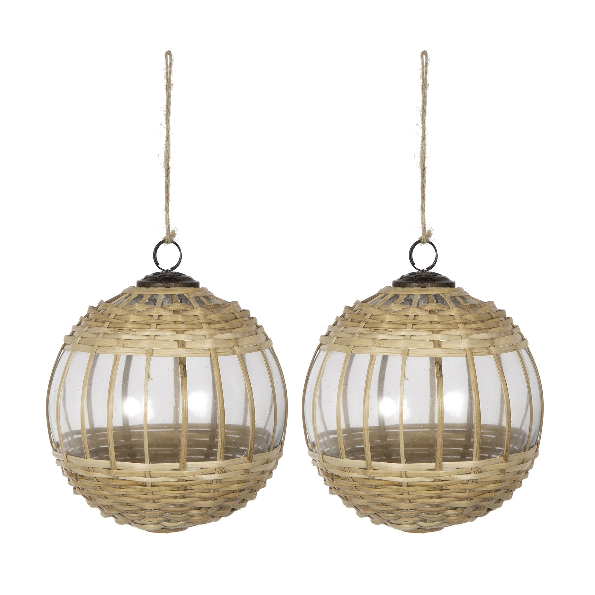 D5" X-Mas Hanging Ornament, Decorative Hanging Ball Christmas Tree Ornaments for Holiday Party Decorations, Set of 2