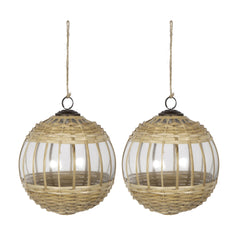 D5" X-Mas Hanging Ornament, Decorative Hanging Ball Christmas Tree Ornaments for Holiday Party Decorations, Set of 2