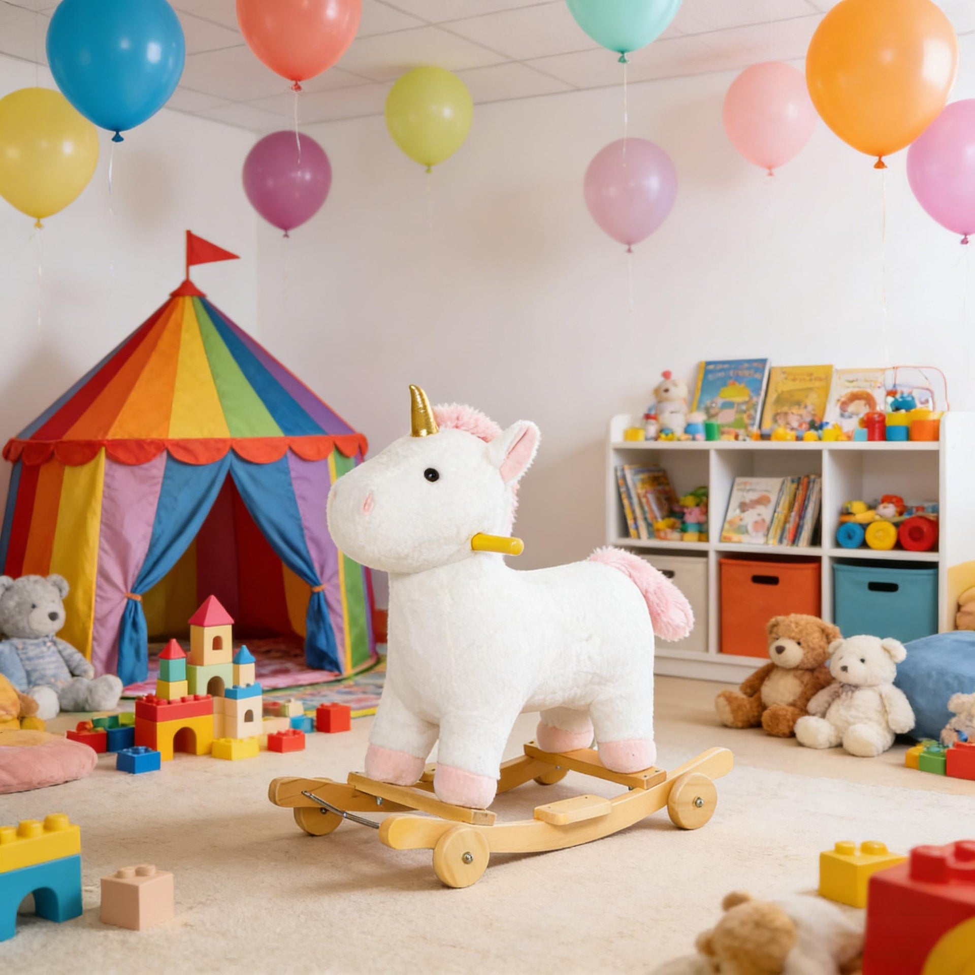Rolling Unicorn,Kids Rocking Toy