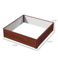 Metal Planter Box,Galvanized Raised Garden Bed,for Growing Vegetables, Flowers, Herbs, Succulents
