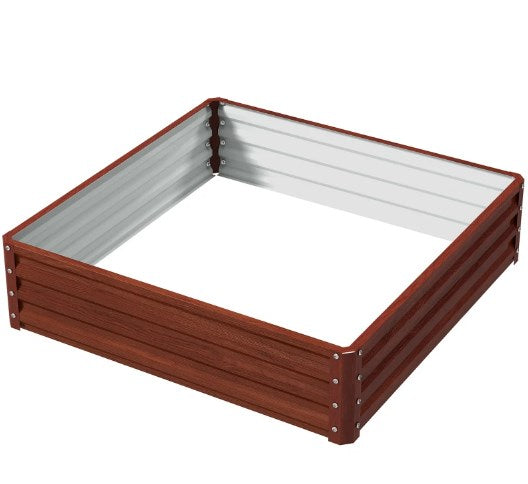 Metal Planter Box,Galvanized Raised Garden Bed,for Growing Vegetables, Flowers, Herbs, Succulents