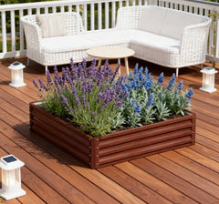 Metal Planter Box,Galvanized Raised Garden Bed,for Growing Vegetables, Flowers, Herbs, Succulents