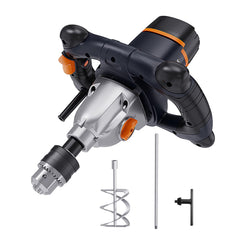 Mixer 13A Single Paddle Concrete Mortar Mixer, 5/8" Keyed Chuck, Soft Start, Come w/100mm Large Spiral Mixing Paddle