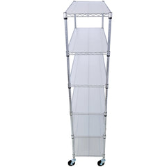 6 Tier 6000lbs Capacity NSF Metal Shelf Wire Shelving Unit, Heavy Duty Adjustable Storage Rack with Wheels & Shelf Liners for Commercial Grade Utility Steel Storage Rack, chrome- 82"H x 48"L x 18"D