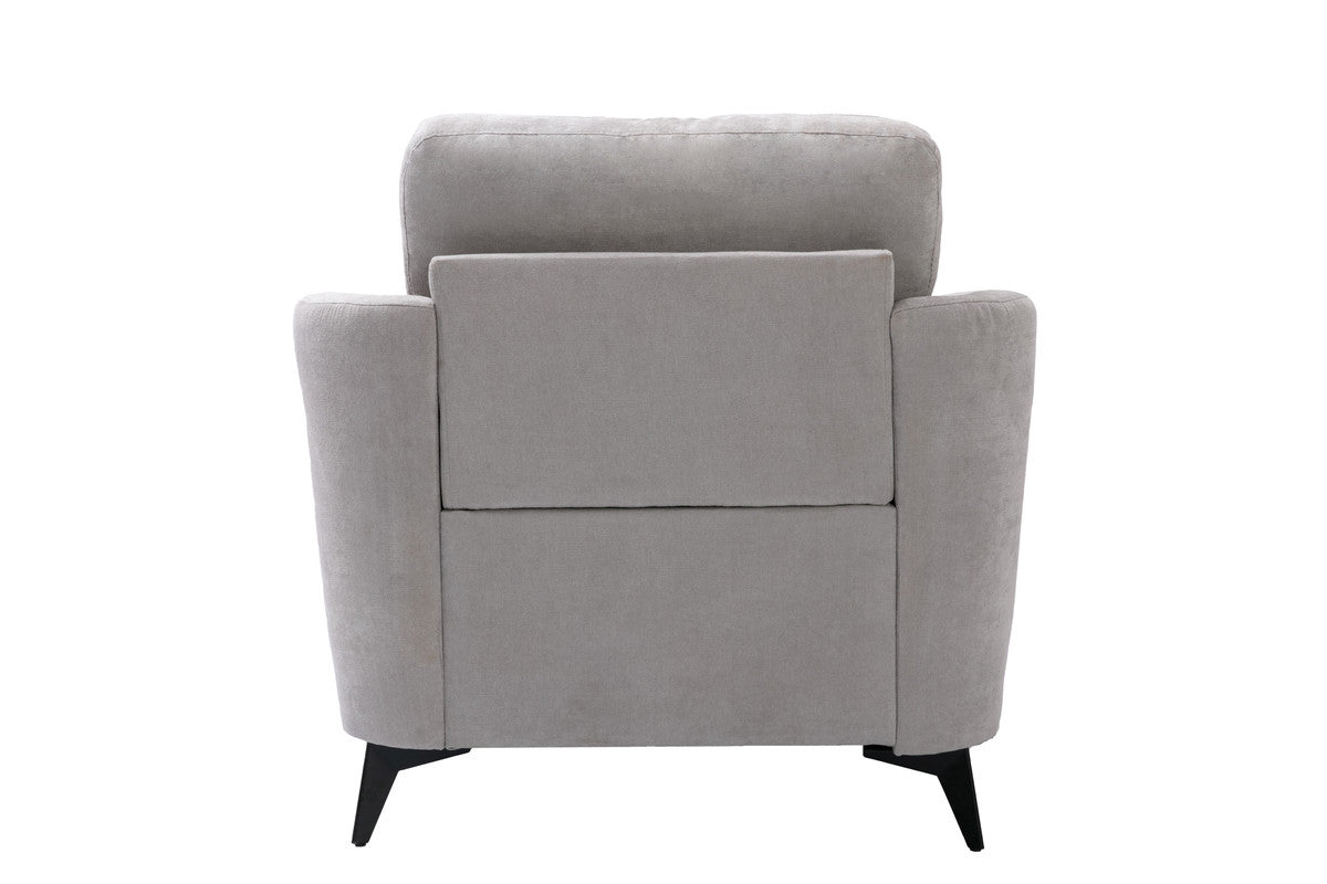 Carlotta 39"W Light Gray Woven Fabric Chair
