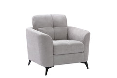 Carlotta 39"W Light Gray Woven Fabric Chair