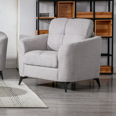 Carlotta 39"W Light Gray Woven Fabric Chair