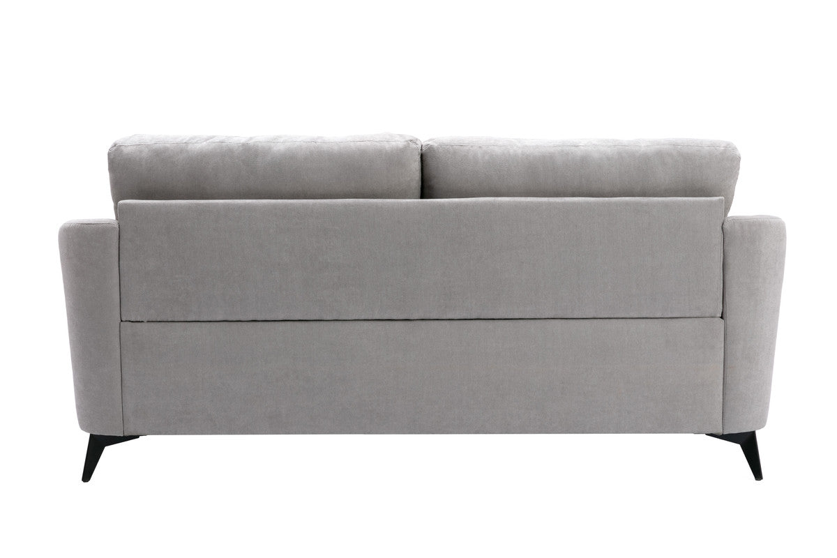 Carlotta 79"W Light Gray Woven Fabric Sofa
