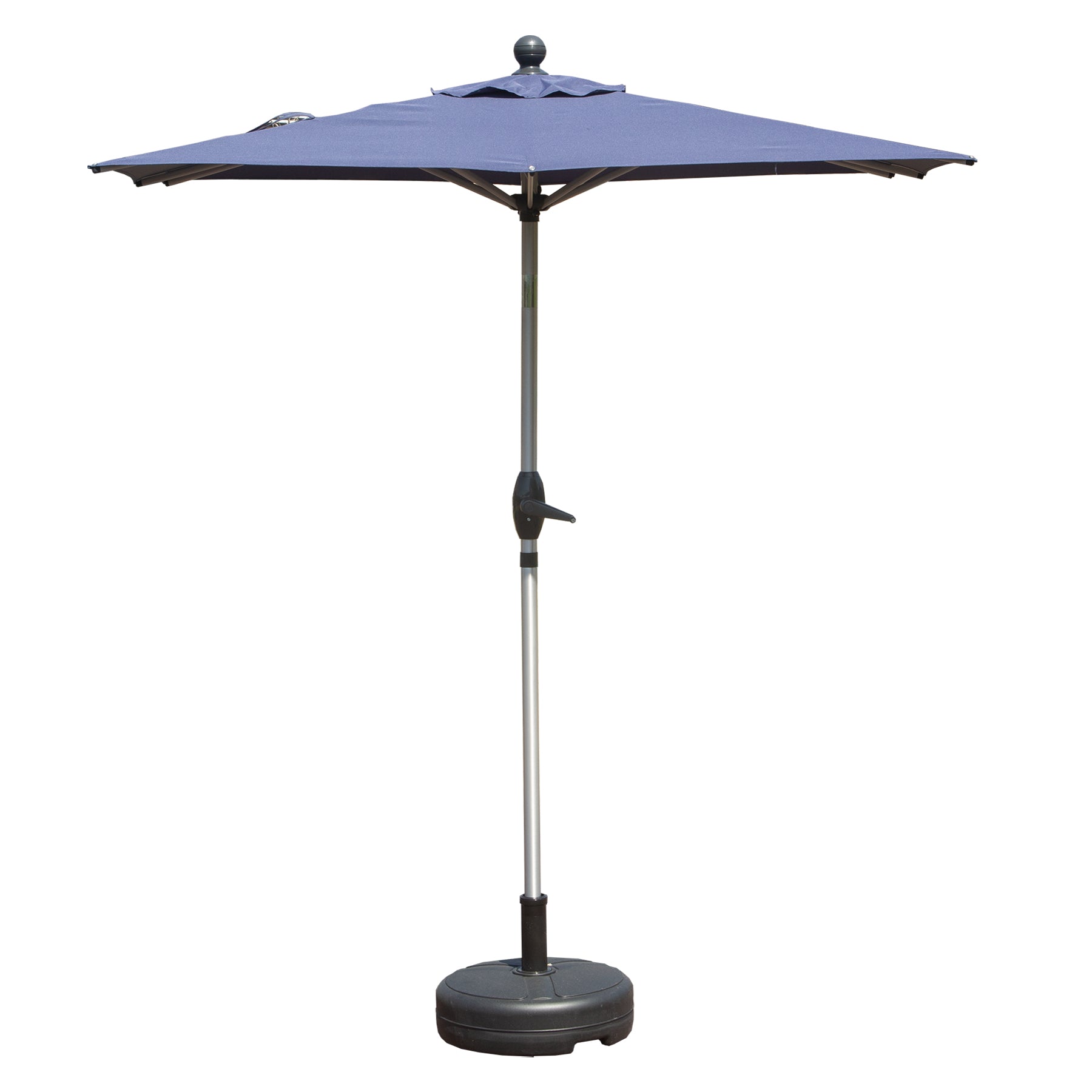 Rectangle Patio Umbrella with Crank Lift and Tilt Function, Navy Blue (Base not included)