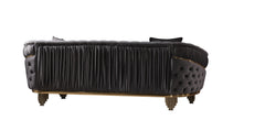 VANESSA 2 PC Livingroom Set in Grey and Gold with Fabric button-tufted velvet upholstery Finish (NJ INVENTORY)