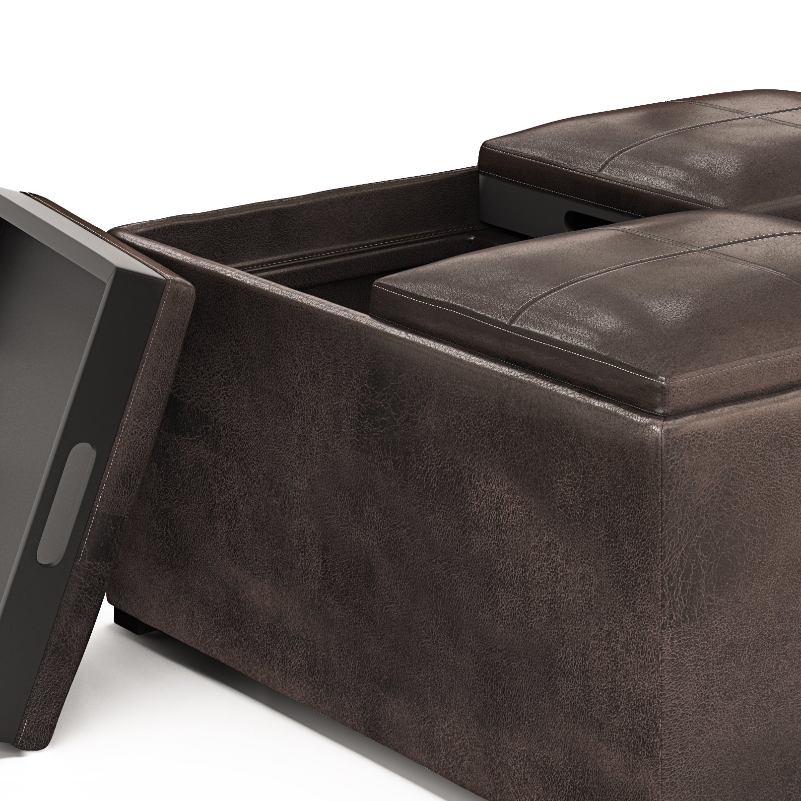 Avalon Square Coffee Table Storage Ottoman