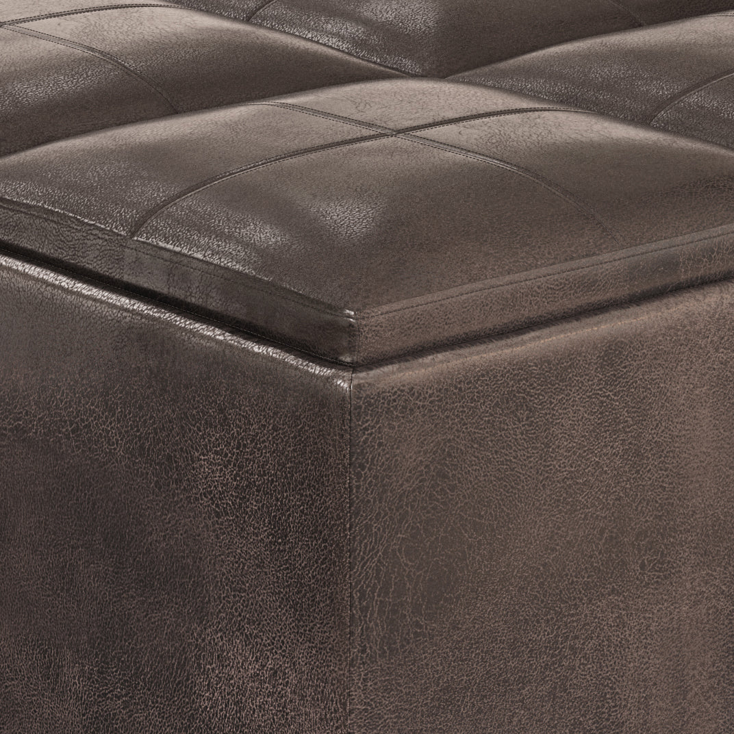 Avalon Square Coffee Table Storage Ottoman