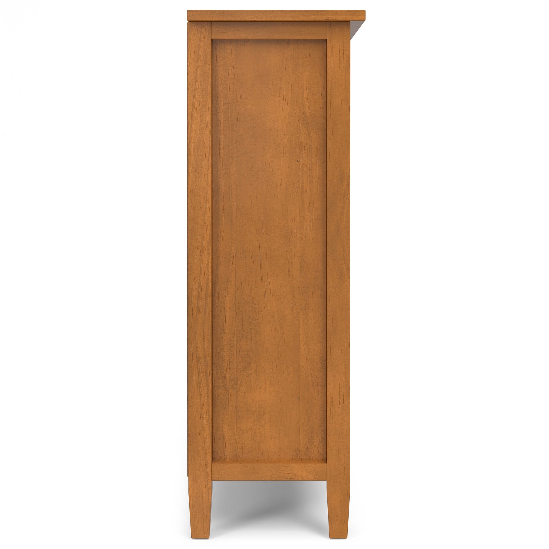 Warm Shaker 36 inch Wide Solid Wood Entryway Storage Cabinet in Light Golden Brown