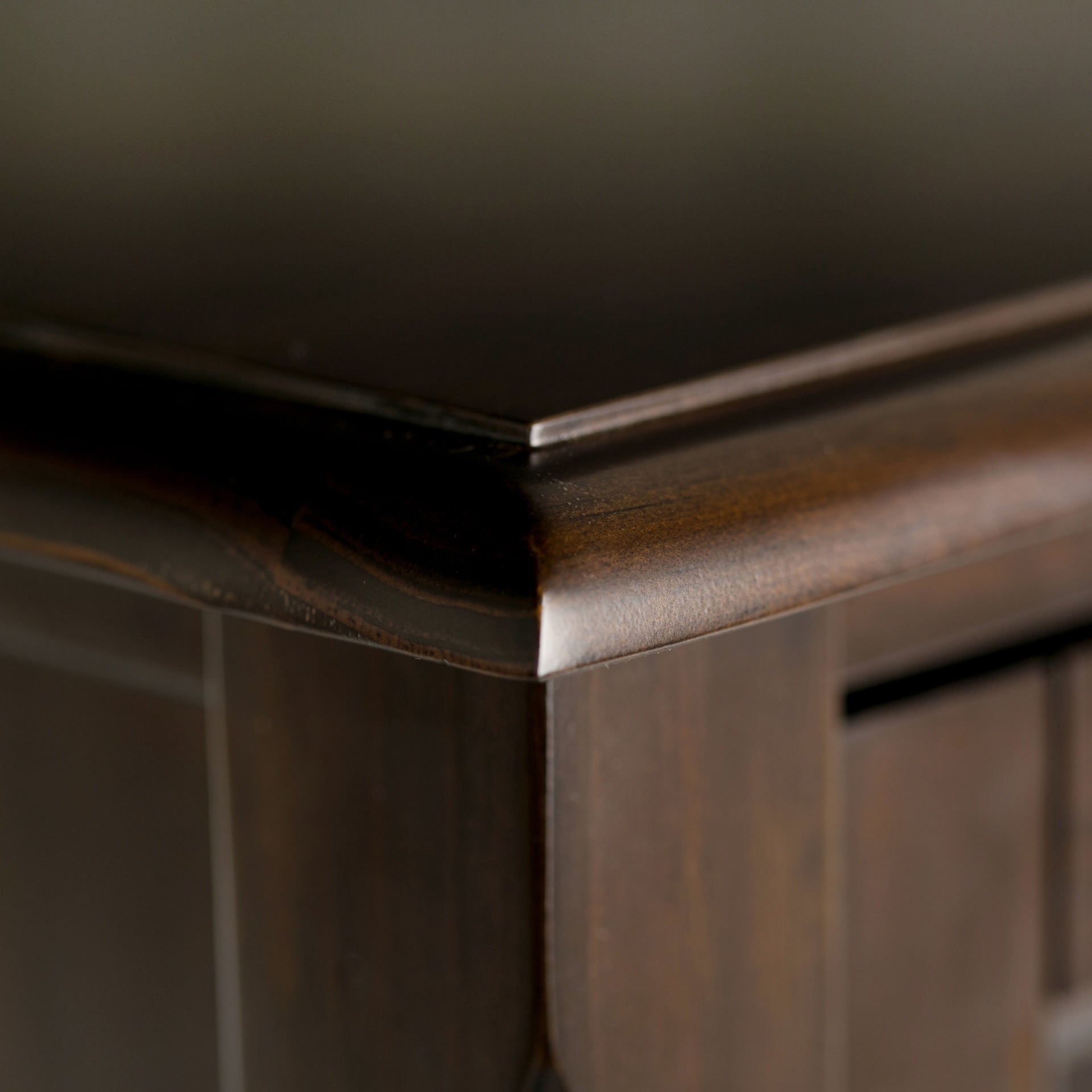 Burlington 54 inch Wide Solid Wood Tall TV Stand in Mahogany Brown For TVs up to 60 inches