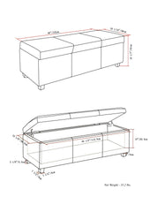 Avalon - Storage Ottoman Bench - Fawn Brown