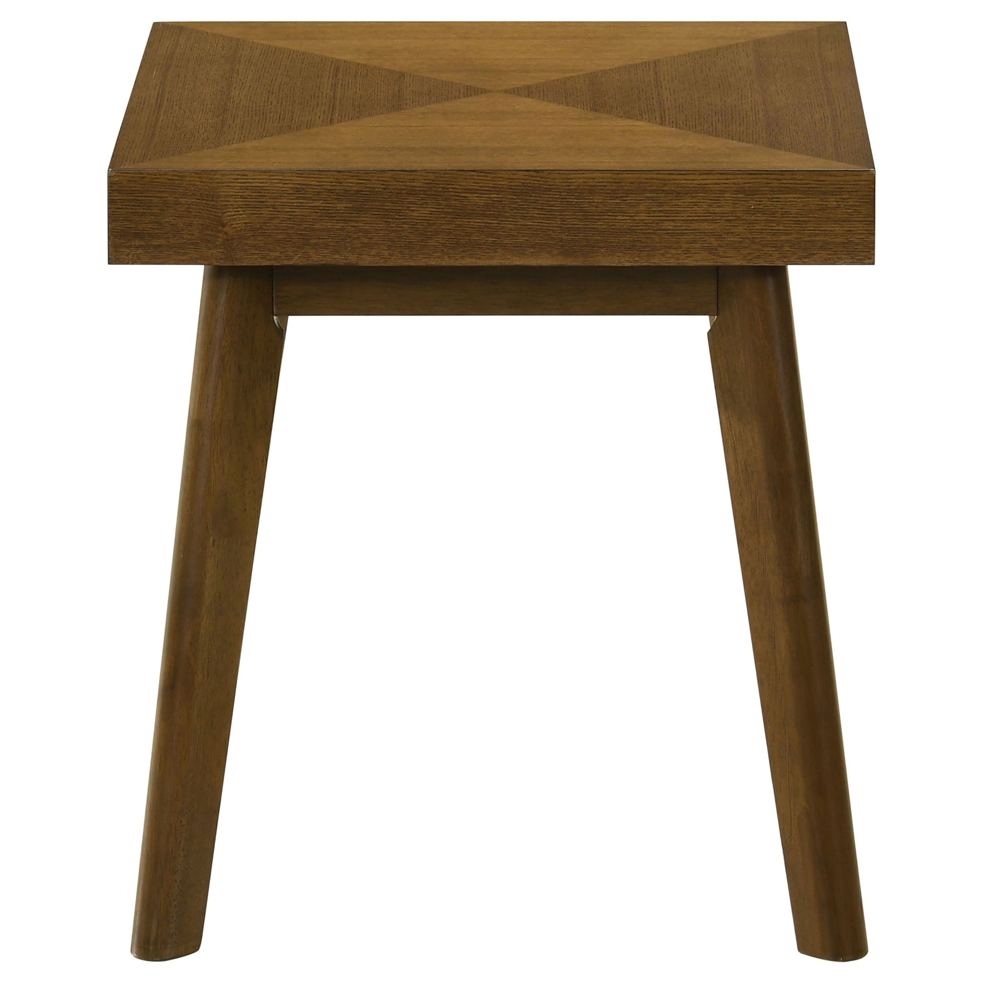 Hayward Walnut Brown Square Wood Side End Table