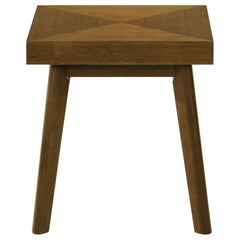 Hayward Walnut Brown Square Wood Side End Table
