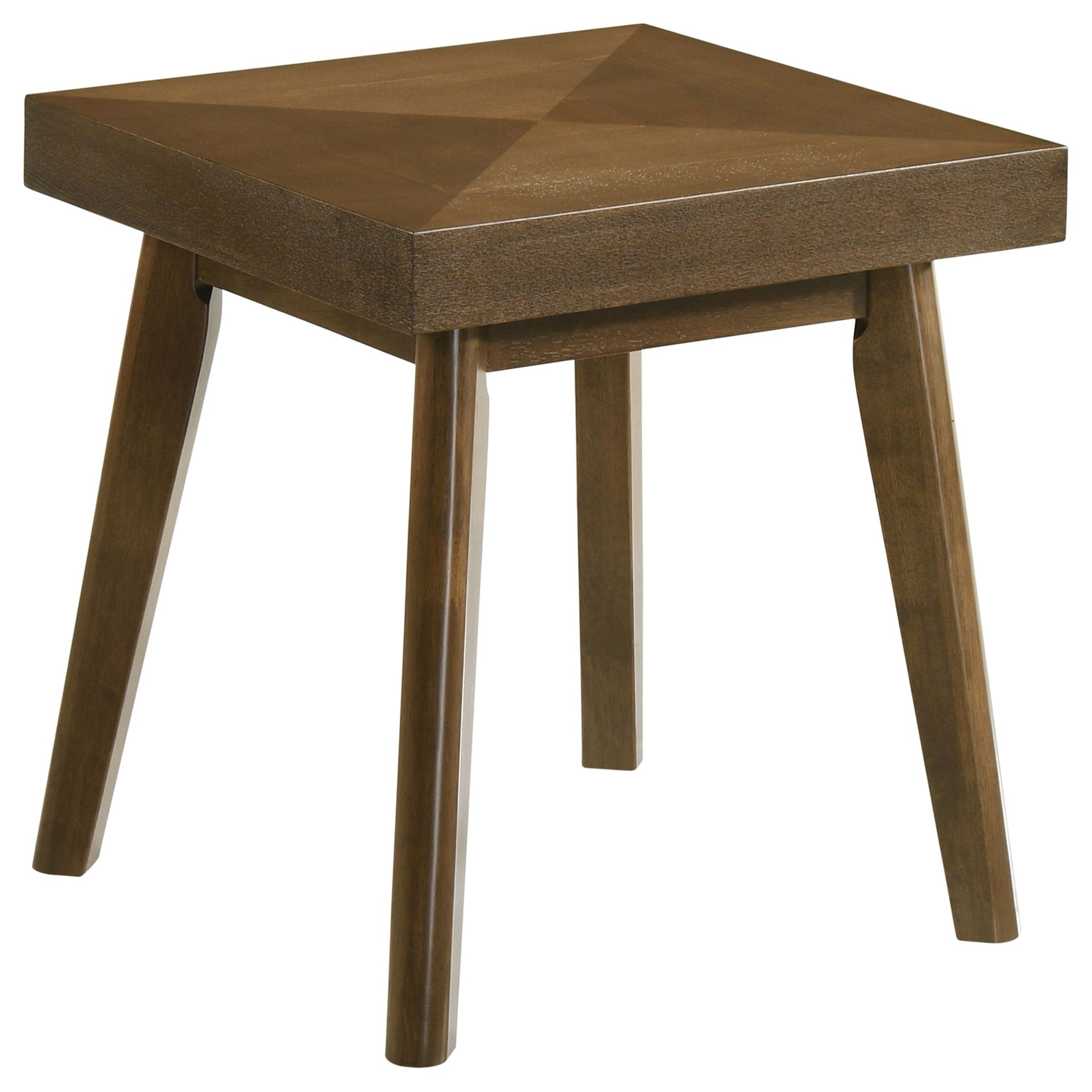 Hayward Walnut Brown Square Wood Side End Table