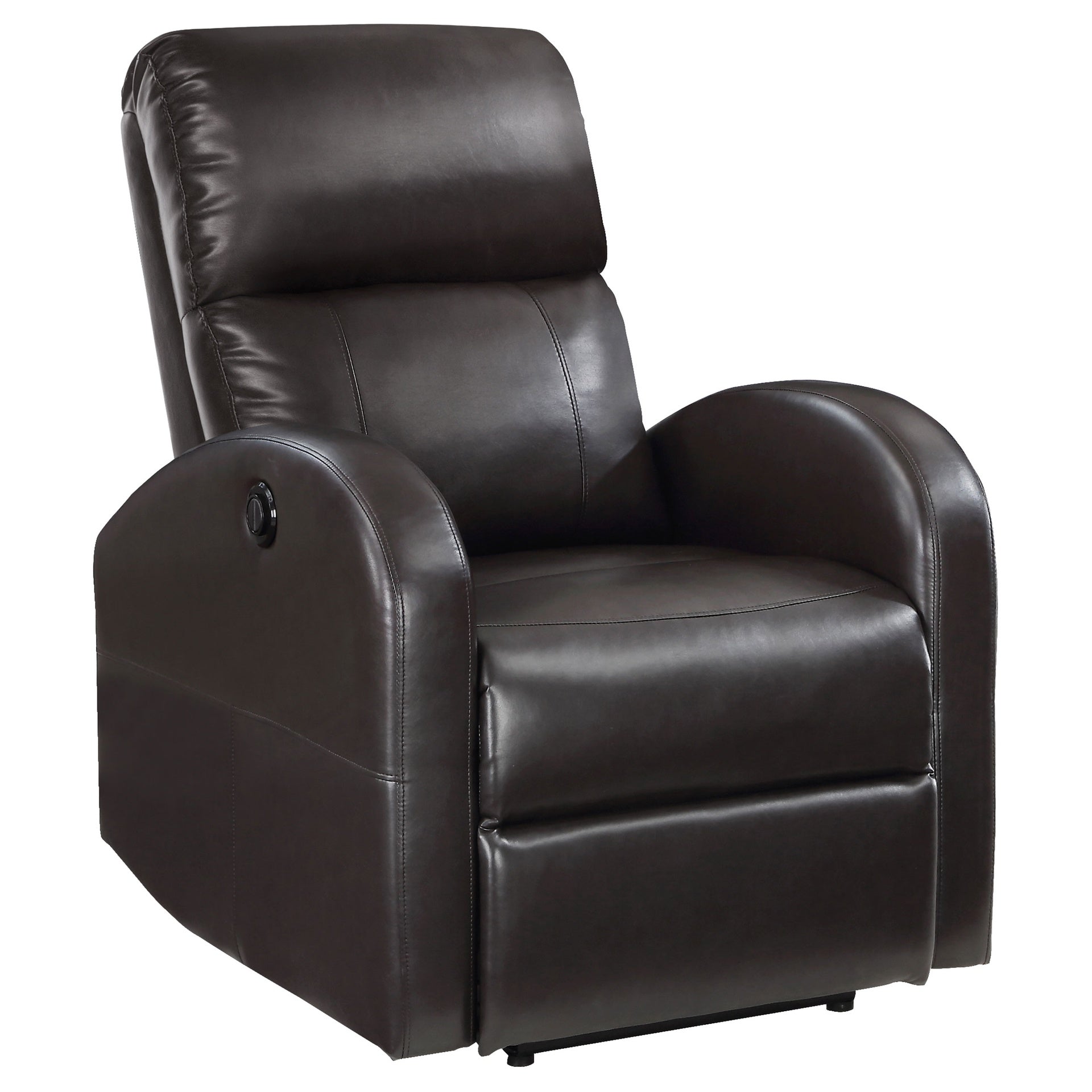Meglia Brown Upholstered Power Recliner Chair