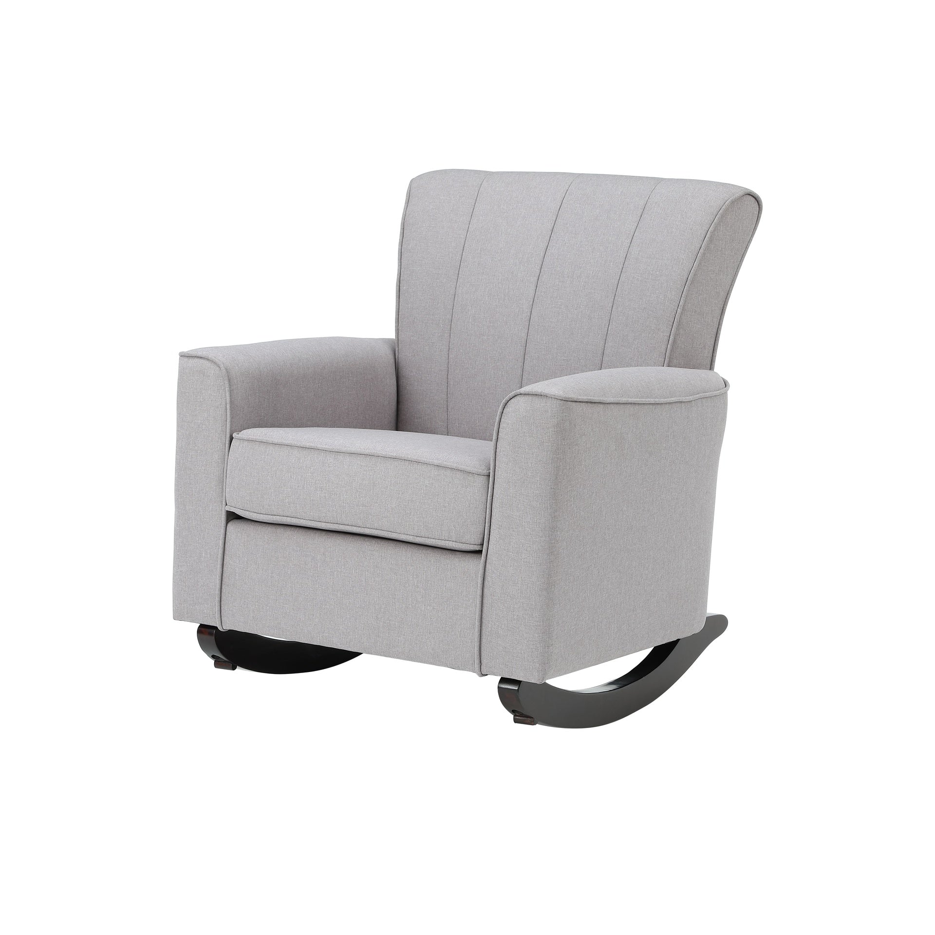 Light Grey Rocking Chair with Track Arm