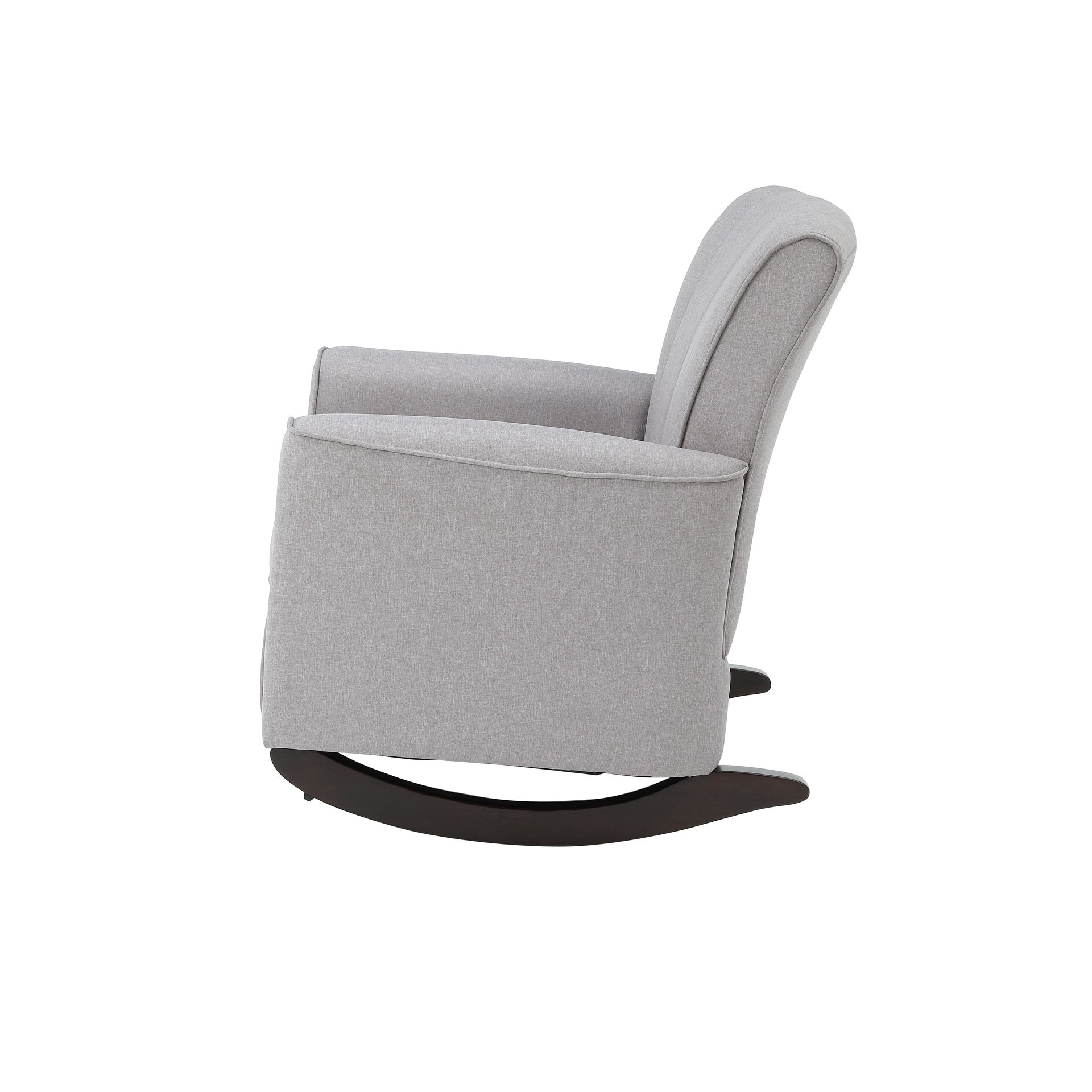 Light Grey Rocking Chair with Track Arm