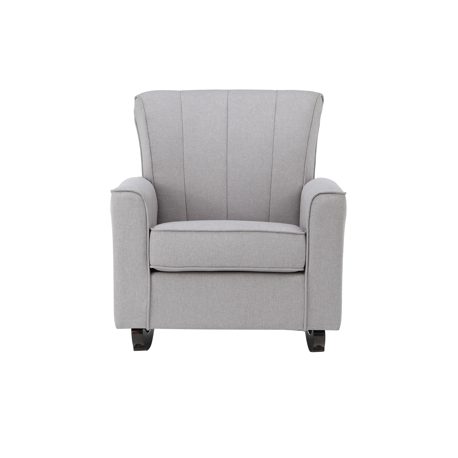 Light Grey Rocking Chair with Track Arm