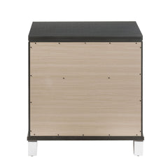 Metallic Grey 2-drawer Nightstand