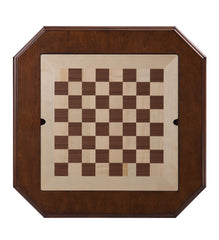 Bishop II Cherry Finish Reversible Chess Checker Game Table w/Game Tray (Chess Fingures Not Included)