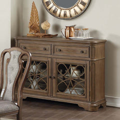 Traditional Style Oak Finish 1pc Server Drawers Storage Cabinet Wooden Furniture Dining Room Furniture