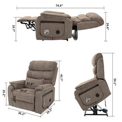 Lounge chair lift chair relax sofa chair sitting room furniture sitting room power supply elderly electric lounge chair (180 degree lying flat)