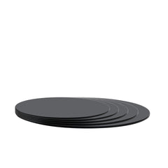 Black Painting Tempered Glass Top 23.6 INCH Rouund Glass Table Top 3/10INCH Thickness